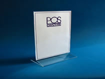 A selection of durable plastic table display stands for menus and to display offers or special notices.